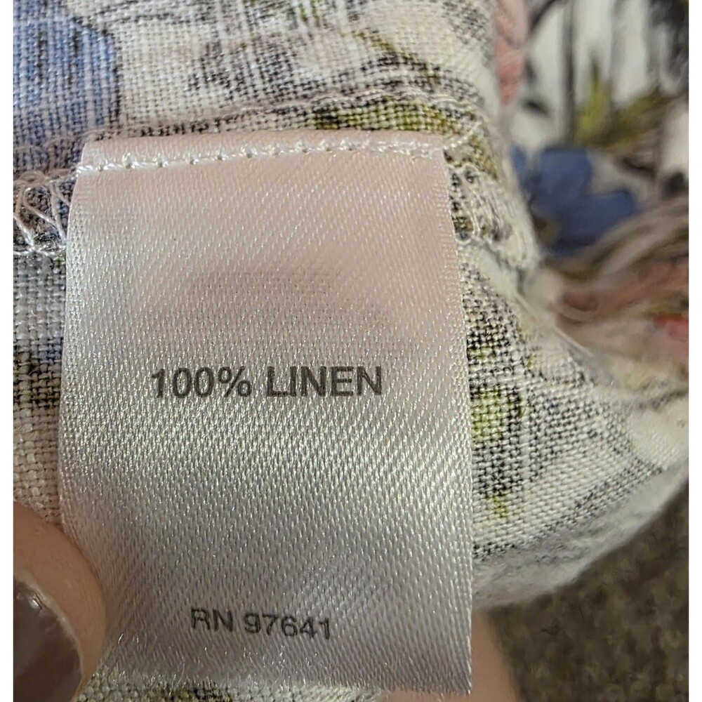 NWT J Jill Love Linen Dress Size 4X Floral Sleeveless Pockets Mini Pastel Linen - Picture 3 of 12